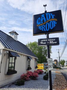 dispensary exterior with sign