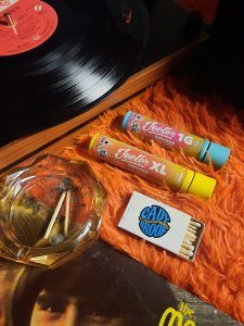 matches and preroll tubes and ashtray